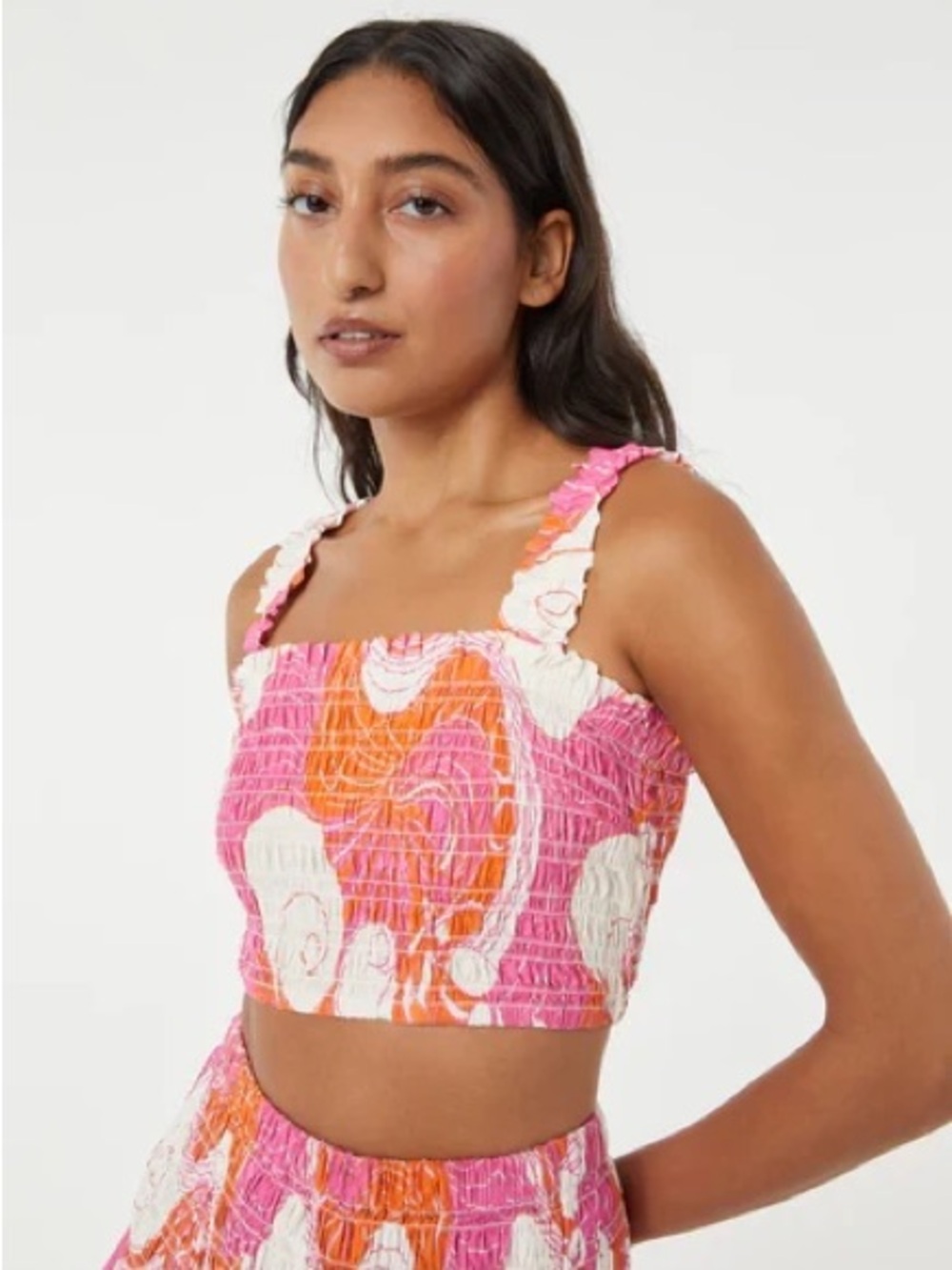 Rhode Pink Deco Surf Tanya Crop Top NWT